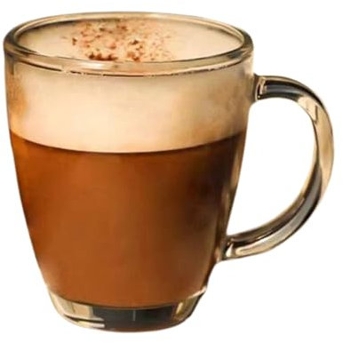 Bargain House 310ml Glass Mugs Set of 6 with Handles, Clear Mug for Hot and Cold Drinks, Coffee Espresso Glass Mugs, Cappuccino Latte Tea Cups with Handle, Drinking Glasses, Heat Resistant