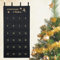 OIOYLEY Adventskalender 2024 als Wandkalender aus Stoff, Weihnachtskalender Adventskalender zum Aufhängen Weihnachtsdeko Party Favors, mit 24 Taschen, Wiederverwendbarer Wandteppich Set (Schwarz)