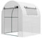 Outsunny Invernadero de Jardín 180x180x200 cm Invernadero de Túnel Pequeño con Puerta Enrollable y Ventana de Malla para Cultivar Plantas Flores Blanco