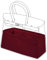 DGAZ Handtasche Tasche Organizer, Seide Innentasche für Birkin 20/25/30/35/40/45/50, Seidige Berührung Taschenorganizer Shaper Einsatz (Rouge h, BK35)