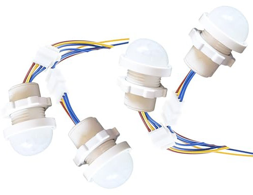 4Stück PIR Bewegungsmeldermodul, 85-265V Bewegungsmelder Lichtschalter, PIR Menschenaktivierter Sensor, Erfassungsabstand 3-6 Meter, Anwendbar auf 3-40W Licht