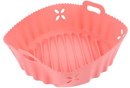 HOLIDYOYO doublure de friteuse panier de revêtement de friteuse à intérieur de friteuse à air accessoire air fryer air fryer accessoires pots intérieurs de friteuse à air rose