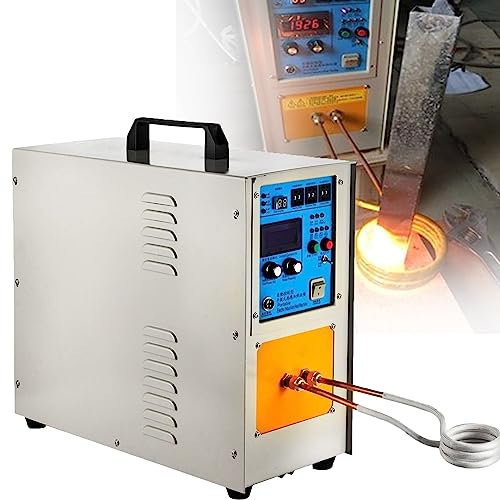 Four de chauffage à induction haute fréquence, machine de chauffage par induction, four de fusion de cuivre argent or avec puissance de sortie 15KW, pour l'industrie électronique, circuits imprimés