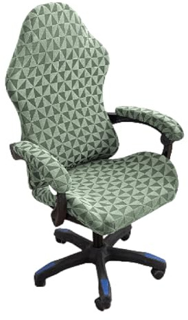 SXZAGZR Stretchable Gaming Chair Cover, Computer Chair Covers, Office Chair Cover, Stretchable Gaming Chair Covers Slipcovers, Gaming Chair Covers (Green)