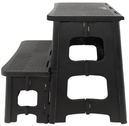 2-stufiger Tritthocker faltbar Stabiler, Leichter und Faltbarer Hocker
