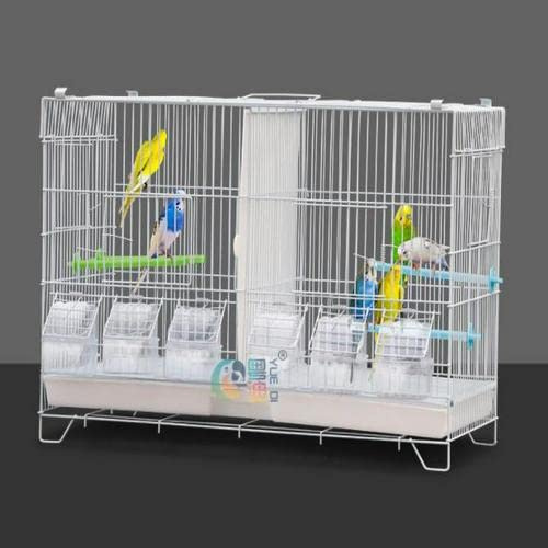 Voliere für den Innen- und Außenbereich, Metall, für Wellensittiche, Papageien, Finken, Kanarienvögel, mit Trennnetz, Schublade, Käfig für Papageien, mittel und klein, 60 x 26 x 39,5 cm