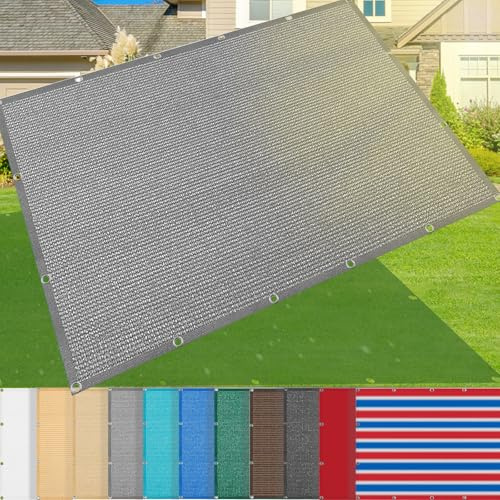 AMXFS Sonnenschutznetz 185g/㎡ Sonnensegel mit ösen 1.5mx4m aus HDPE 95% Schattierungsrate, Schattierungsnetz UV & Sonnenschutz zur Innenhöfen, Märkten im Freien, Spielplatz, Garten - grau