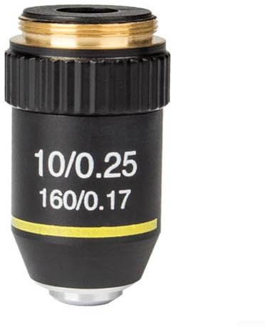 195 Achromatic Objective Lens for Biological Microscope RMS 20.2mm Thread 4X 20X 40X 60X 100X Magnification Set(10 X)