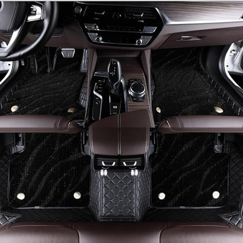 ZGDDS Auto Fußmatten Set für BMW Z4 E85 E89 G29 M3 E90 E92 M4 F83 M6 F12 F13 F06, 4-teilig universal Allwetter Bodeneinlagen wasserdichte Aus Kunstleder,Black-Red