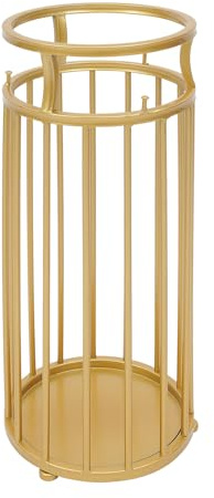 WooDerson Porte-parapluies - Seau de rangement - Porte-parapluie en fer - Design peu encombrant - Pour hôtel, bureau, café, entrée - Décoration (doré)