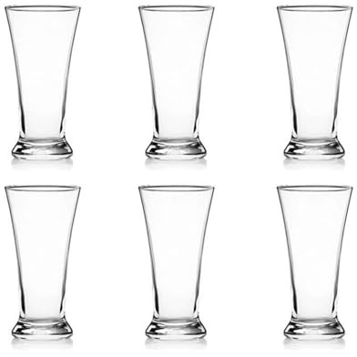 Dh2yjnbf3 Set mit 6 transparenten Wassergläsern, 5 Größen, schmal geschnittene Craft-Biergläser for ungetrübten Biergenuss(XXL)