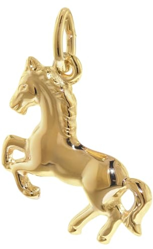 trendor Schmuck-Anhänger Pferd Gold 333 / 8K 21558 | zeitloses Schmuckstück für Kinder, elegantes Accessoire,