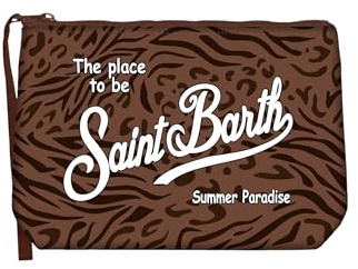 Saint Barth Mc2 Donna Pochette ALIN001-Animal Mix Gomma Marrone Taglia Unica