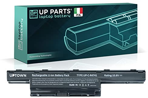 UP PARTS® - Azienda Italiana - Batteria per Notebook Acer Aspire AS10D3E, AS10D61(10,8V, 4400mAh, 47.50Wh) per Acer Aspire 4741, 4250, 4253, 4551, 4552, AS10D 5750g