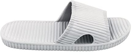 APIKA Frauen Und Männer Anti-Rutsch-Hausschuhe Innengebrauch Im Freien Bad Sandale Soft Foam Sole Pool Schuhe Haus Heim Rutsche(Grau,42/43 EU)