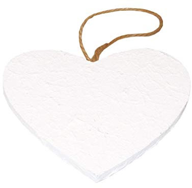 Holzherzen Deko weiß Herzen zum Aufhängen Hochzeit marmoriert 6 Stück je ca. 13x14,5 cm