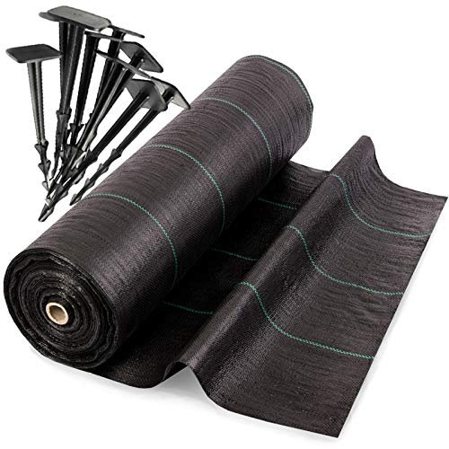 MW.Shop.24 Anti-Unkrautgewebe 10m² (2m x5m) Unkrautfolie Premium UV stabil 110g/m² Unterbodengewebe Bändchengewebe Wasserdurchlässig und Reißfestes