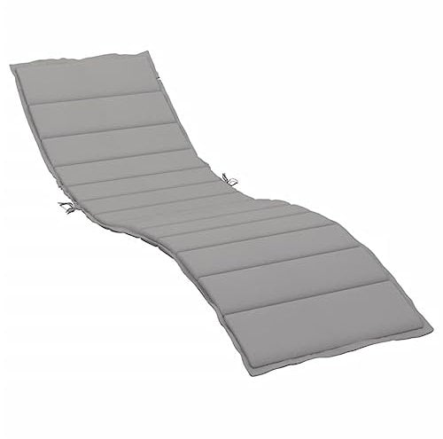 vidaXL Sonnenliege Auflage, Liegenauflage Outdoor, Polster Auflage für Gartenliege Liegestuhl, Polsterauflage, Grau 200x60x3cm Oxford-Gewebe