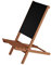 Erst-Holz Wikingerstuhl Schwedenstuhl Lagerfeuerstuhl Strandstuhl Anglerstuhl Partystuhl Hocker XXL V-10-360, Stofffarbe:schwarz