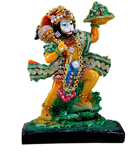 Esplanade Hanuman Anjaneya Pavan Putra Idol Murti Moorti Statue aus Kunstharz (8,5 x 6,5 Zoll)…