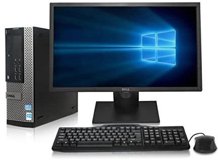 Bundle Ordinateur Computer Intel Core i3 / 8Go ram/Disque Dur 250 / Moniteur 20'' VGA/Windows 10 Pro DVD ROM/USB/LAN/Assemblé (Certifié Reconditionné)