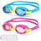 flintronic Lunettes de Natation Enfant, 2 PCS Lunette de Plongée Enfant Sans Fuite Anti-Bué et Protection UV, Lunettes Piscine Enfants pour Jeune Enfant Garçon Fille 6 à 14 Ans (avec Boîte Portable)