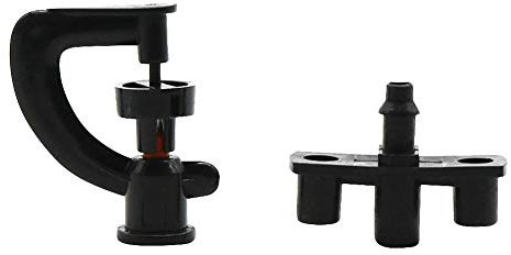 XINHUI Spruzzatore per irrigazione da Giardino 200 pc 360 Gradi Garden Micro irrigazione irrigatori Regolabile con Filo spinato connettore Giardinaggio Strumenti e Attrezzature (Color : Black)