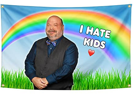 Banner mit Aufschrift I Hate Kids, 90 x 150 cm, lustige Flaggen für Zimmer mit Bass-Kleidung für Studentenwohnheim, Raumdekoration