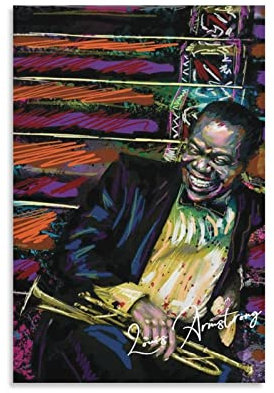 TSALF Poster Kunstdrucke Kein Rahmen Louis Armstrong 60x90cm