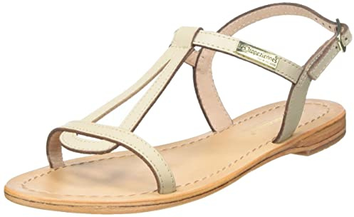 LES TROPEZIENNES PAR M. BELARBI Femme Hamess Racine Accueil Femme Sandales-et-Nu-Pieds, Crème, 37 EU