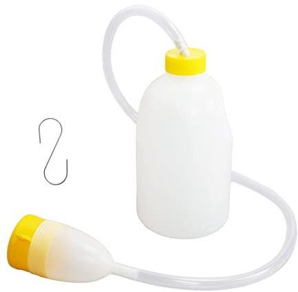 Urinalflasche für Männer mit 90 Cm Urinschlauch 1700 Ml Urinflasche mit Großem Fassungsvermögen und Deckel Desodorierungs-Urinal für ältere Patienten Männer-Urinal, Bettpfannen Urinalflasche Männliche