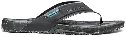 Scarpa Tegu Schwarz - Bequeme nachhaltige Zehentrenner Sandale, Größe EU 39 - Farbe Black