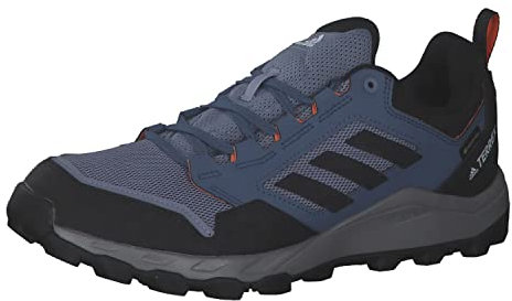 Adidas Herren Tracerocker 2.0 Gore-TEX Trail Running Shoes, Silver Violet/Core Black/Orange, 42 2/3 EU