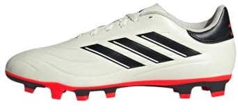 adidas Copa Pure II Club Flexible Ground Boots, Botas de fútbol Unisex Adulto, Ivory/Core Black/Solar Red, 40 EU