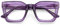 DOOVIC Occhiali da Lettura con Filtro a Luce Blu 2.25 con montatura quadrati grandi viola occhiali da vista da Donna