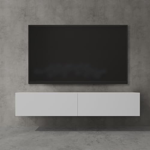 doporro TV Lowboard hängend Fernsehschrank Wohnzimmer | TV-Schrank hängend Fernsehtisch Fernsehschrank Hängeschrank 160cm