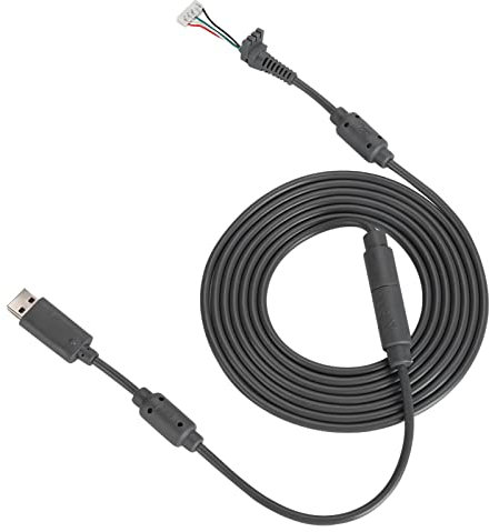 Câble de Remplacement pour Manette 360 Câble de Manette de Jeu USB 4 Broches Câble de Remplacement avec Adaptateur Breakaway pour Manette 360 - Qualité Supérieure (Gris)