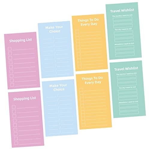 Ciieeo 8 Notizpapierplaner Erinnerungsblöcke Täglicher Erinnerungsplaner Selbstkompakte Memo-sticker Liste Notizblock Kaufen To Do Liste Notizbuch Checkliste Notizen Büro Südkorea Mini