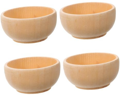UPKOCH 4pièces Bols Bois Non Pour Jouets Artisanaux Décoration De Microlandscape Et Activités Créatives