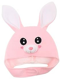 ISAKEN Kaninchen Ohren Hut Tiermütze Cartoon Hase Hut Stofftier Winter Warm Mütze Plüsch Puppe Kopfbedeckung Foto Kostüm Requisiten Bekleidung Zubehör für Kinder Erwachsene Dress Up Party
