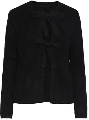 Pieces Damen Pcsilly Ls Reversible Tie Knit Exp Noos Strickjacke