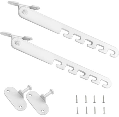 Lxoraziy 2 Pieces Adjustable Position Casement Window Restrictor Latch, Lock Tilt Regulator for Windows, Child Lock Restrictor Catch for Aluminum, Wooden, Metal Window and Door(White)