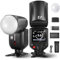 NEEWER Z2-C 2,4G TTL Blitz Rundkopf Speedlite für Canon Benutzeroberfläche, 2 einstellbare LED Modellierllampen, TTL/M TCM Taste, 76W 1/8000s HSS 7,4V/2600mAh Lithium Akku 480 Volle Leistung Blitze