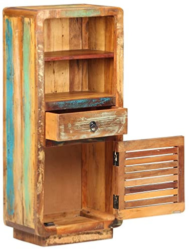 KTHLBRH Highboard 45x32x110 cm Altholz Massiv Büro-Stauschrank Wohnzimmerschrank Möbel für das Wohnzimmer Geeignet für Wohnzimmer, Schlafzimmer, Büro