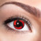 Kontaktlinsen weich inkl. 60 ml Kombilösung Kontaktlinsenreinigung mit Behälter Naturfarben Manga Cosplay Halloween Kostüm-Zubehör Fasching Karneval (Rot Schwarz - Manga Kakashi Mangekyou Sharingan)