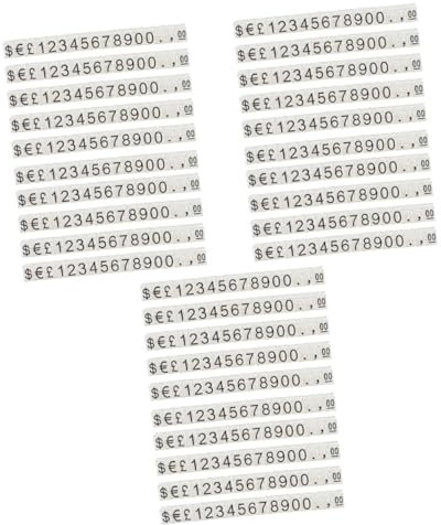 NUOBESTY 30stücke Preisdisplay Für Supermärkte Stereoskopische Preisetiketten Mit Zahlen Einfach Anpassbar Und Langlebig Transparent Mit Schwarzer Für Einzelhandel Und Verkaufsflächen