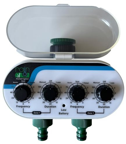 Programmateur d'arrosage nez de robinet 2 voies 3/4