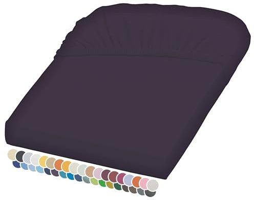 liebling Elasthan Spannbetttuch 140x200 bis 150-220 cm, mit Rundumgummizug, Blickdicht faltenfrei & atmungsaktiv, Ökotex 100, Matratzen bis 26 cm Höhe, Lavendel