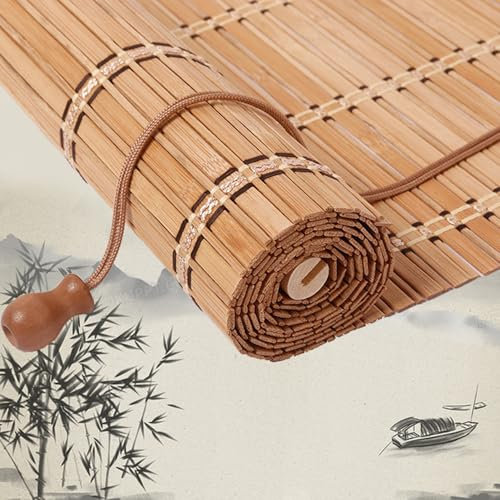 tow000ack Store Enrouleur Bambou Naturel,Store Venitien Store Bambou Exterieur Store Occultant Fenetre,Rideau Pare-Soleil Intimité pour Maison,Personnalisée,Largeur x Hauteur (120cm x 180cm)