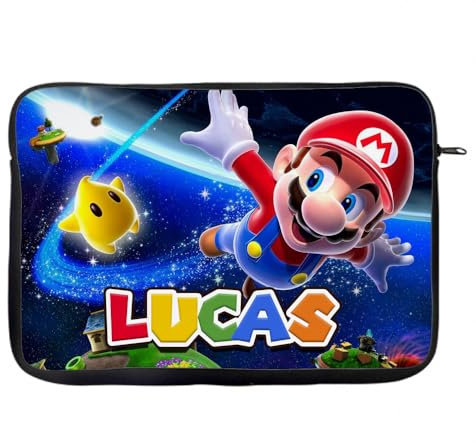 Personalised ANY NAME Ma-rio funny Video Gamer, Gaming Enthusiast Gift for Kids,Back to School, Laptop Sleeve/Cover. (13)